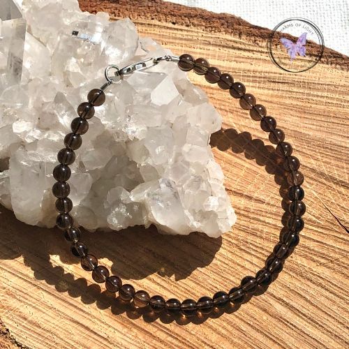 Smokey Quartz Beaded Bracelet